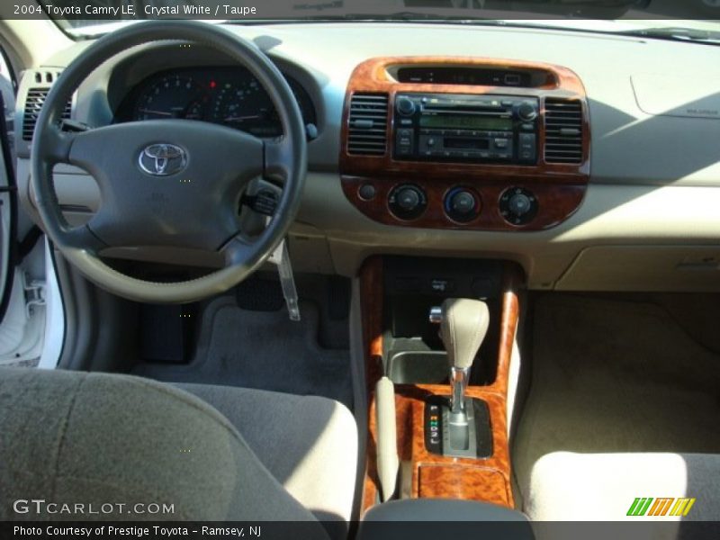 Crystal White / Taupe 2004 Toyota Camry LE