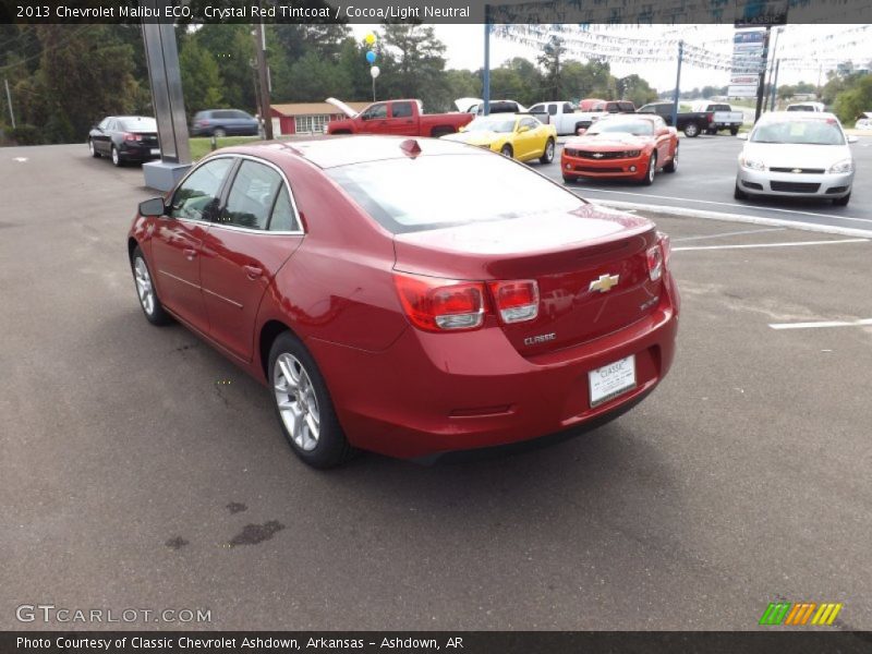 Crystal Red Tintcoat / Cocoa/Light Neutral 2013 Chevrolet Malibu ECO