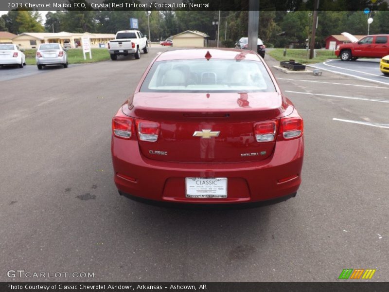 Crystal Red Tintcoat / Cocoa/Light Neutral 2013 Chevrolet Malibu ECO