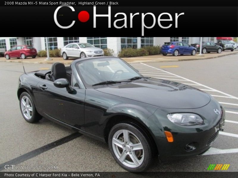 Highland Green / Black 2008 Mazda MX-5 Miata Sport Roadster