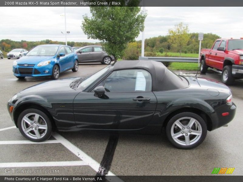 Highland Green / Black 2008 Mazda MX-5 Miata Sport Roadster