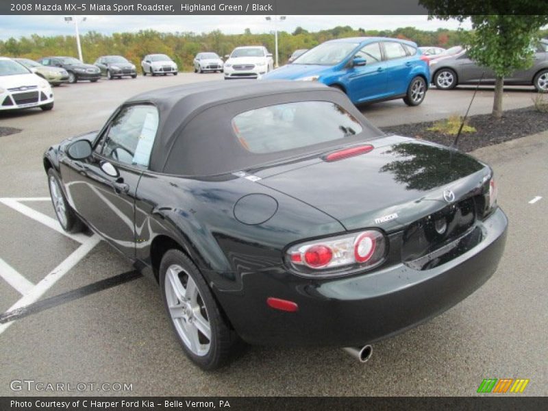 Highland Green / Black 2008 Mazda MX-5 Miata Sport Roadster