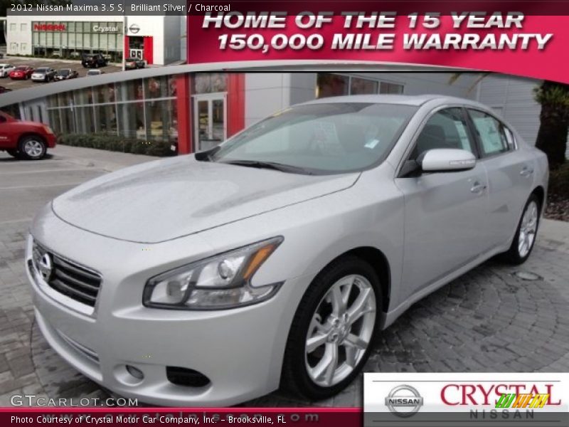 Brilliant Silver / Charcoal 2012 Nissan Maxima 3.5 S