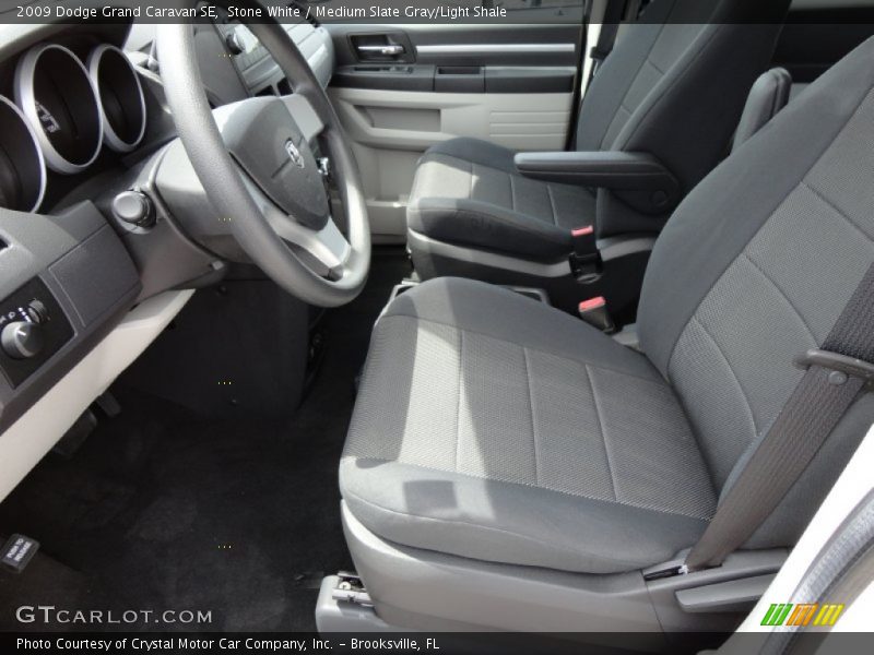 Stone White / Medium Slate Gray/Light Shale 2009 Dodge Grand Caravan SE