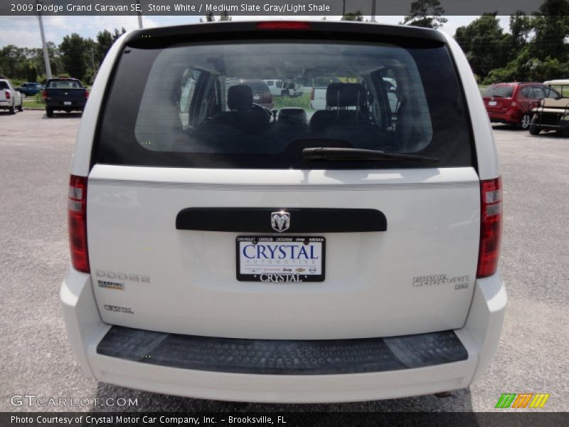 Stone White / Medium Slate Gray/Light Shale 2009 Dodge Grand Caravan SE