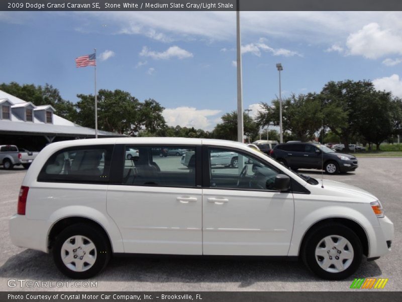 Stone White / Medium Slate Gray/Light Shale 2009 Dodge Grand Caravan SE