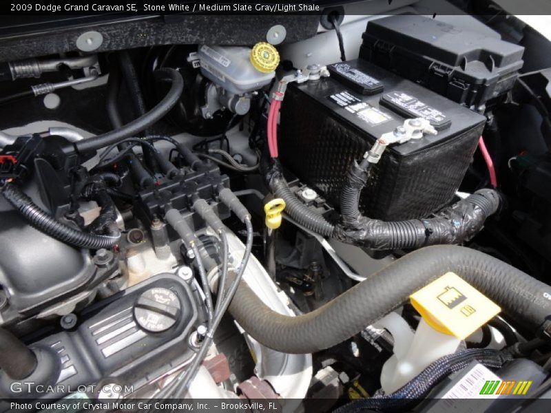 Stone White / Medium Slate Gray/Light Shale 2009 Dodge Grand Caravan SE