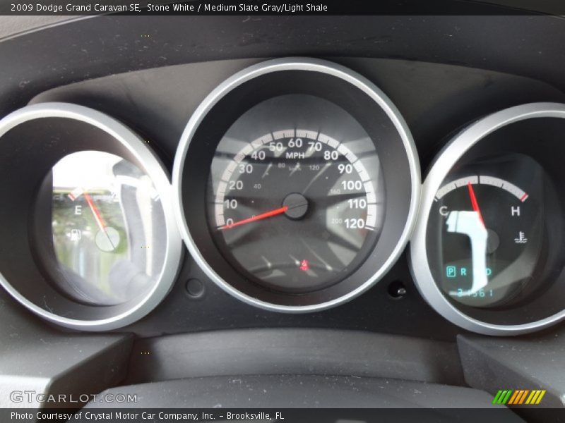 Stone White / Medium Slate Gray/Light Shale 2009 Dodge Grand Caravan SE