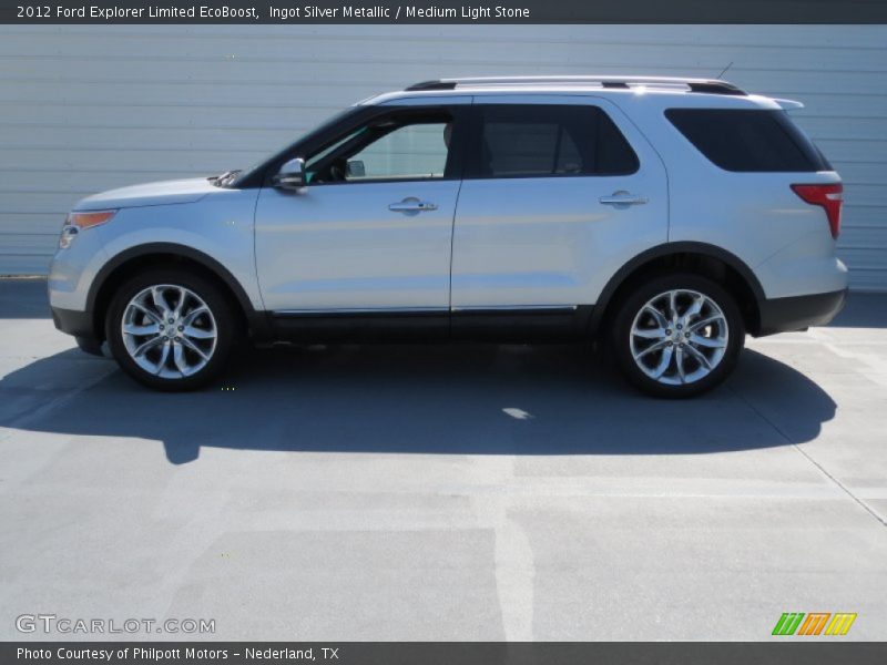 Ingot Silver Metallic / Medium Light Stone 2012 Ford Explorer Limited EcoBoost