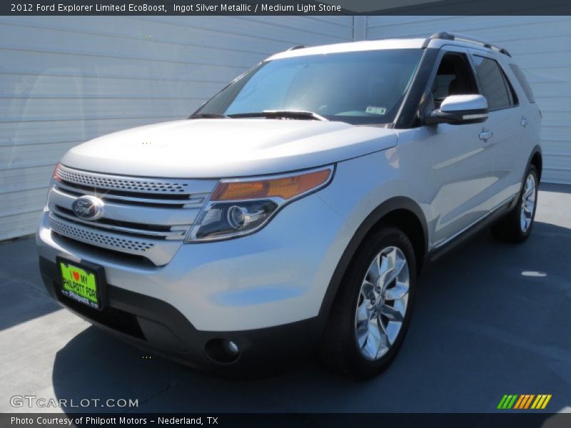 Ingot Silver Metallic / Medium Light Stone 2012 Ford Explorer Limited EcoBoost