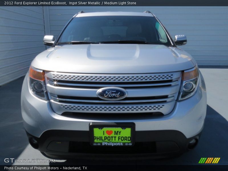 Ingot Silver Metallic / Medium Light Stone 2012 Ford Explorer Limited EcoBoost