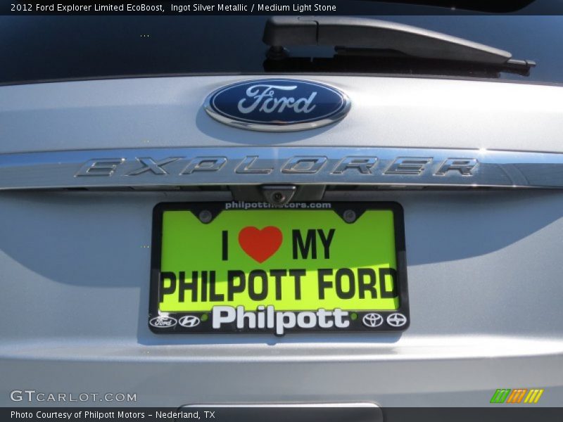 Ingot Silver Metallic / Medium Light Stone 2012 Ford Explorer Limited EcoBoost