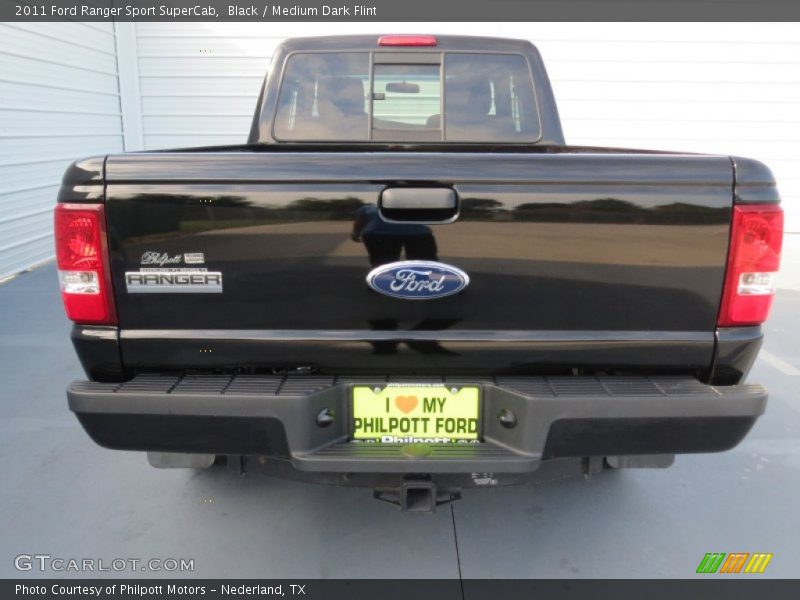 Black / Medium Dark Flint 2011 Ford Ranger Sport SuperCab