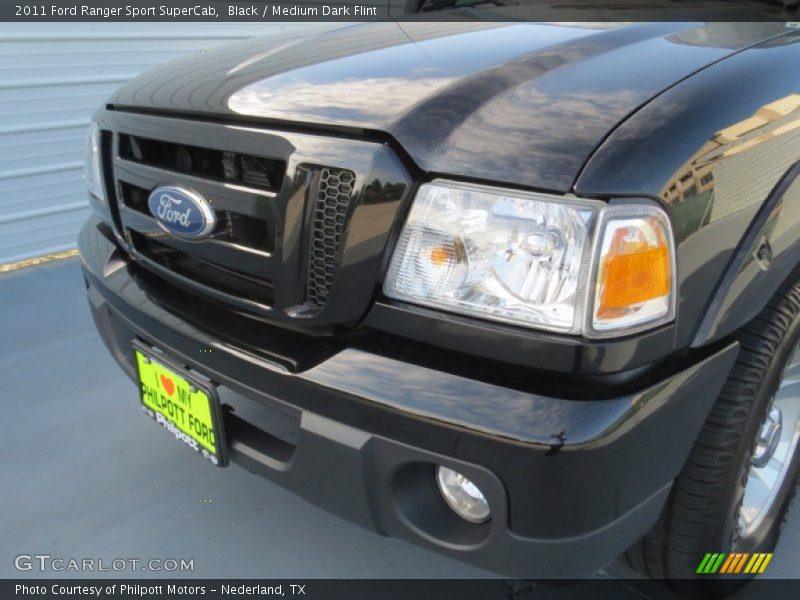 Black / Medium Dark Flint 2011 Ford Ranger Sport SuperCab