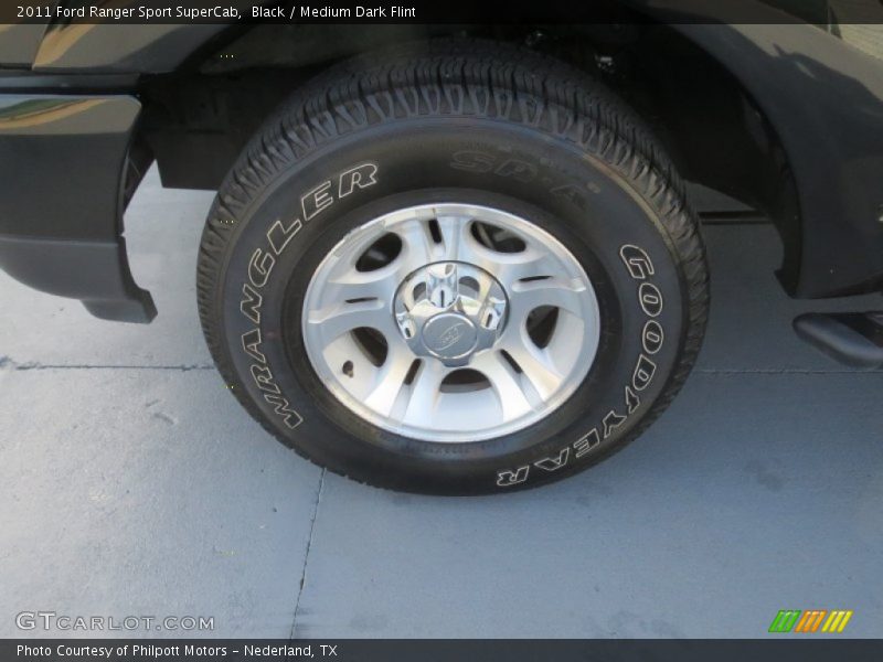 Black / Medium Dark Flint 2011 Ford Ranger Sport SuperCab