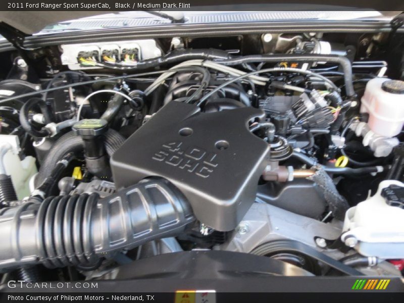 Black / Medium Dark Flint 2011 Ford Ranger Sport SuperCab