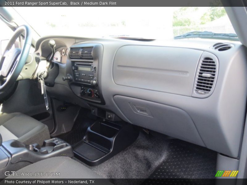 Black / Medium Dark Flint 2011 Ford Ranger Sport SuperCab