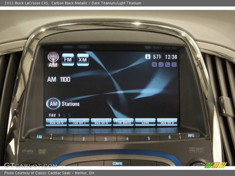 Carbon Black Metallic / Dark Titanium/Light Titanium 2011 Buick LaCrosse CXS