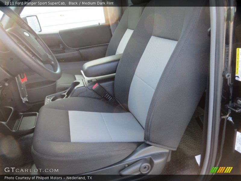Black / Medium Dark Flint 2011 Ford Ranger Sport SuperCab