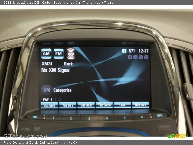 Carbon Black Metallic / Dark Titanium/Light Titanium 2011 Buick LaCrosse CXS