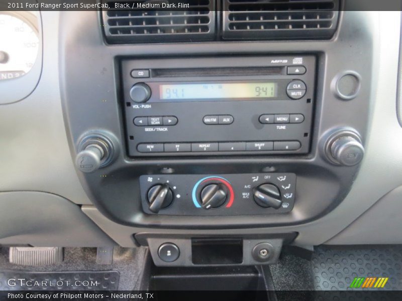 Black / Medium Dark Flint 2011 Ford Ranger Sport SuperCab