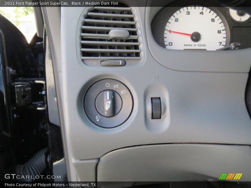Black / Medium Dark Flint 2011 Ford Ranger Sport SuperCab