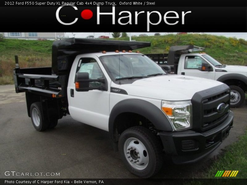Oxford White / Steel 2012 Ford F550 Super Duty XL Regular Cab 4x4 Dump Truck