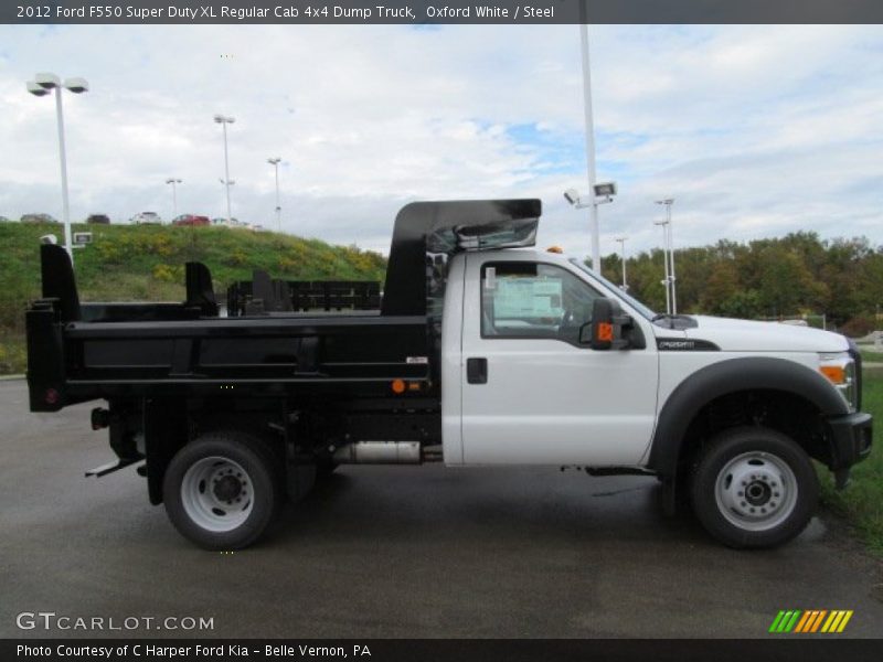  2012 F550 Super Duty XL Regular Cab 4x4 Dump Truck Oxford White