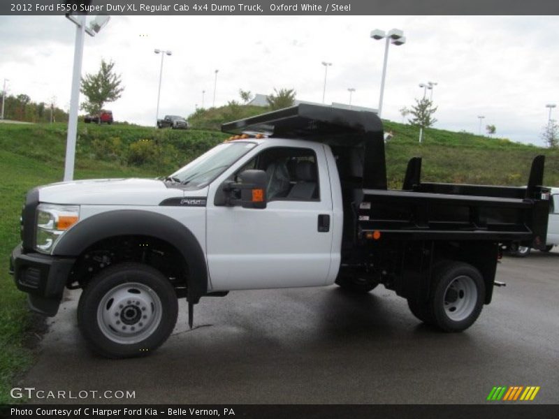 Oxford White / Steel 2012 Ford F550 Super Duty XL Regular Cab 4x4 Dump Truck