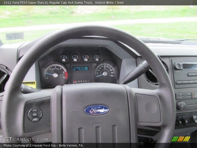 2012 F550 Super Duty XL Regular Cab 4x4 Dump Truck Steering Wheel