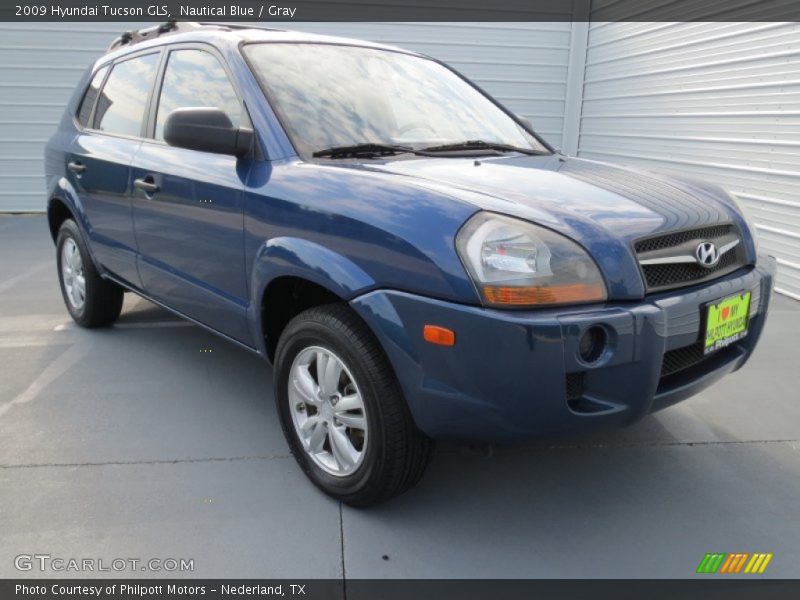 Nautical Blue / Gray 2009 Hyundai Tucson GLS