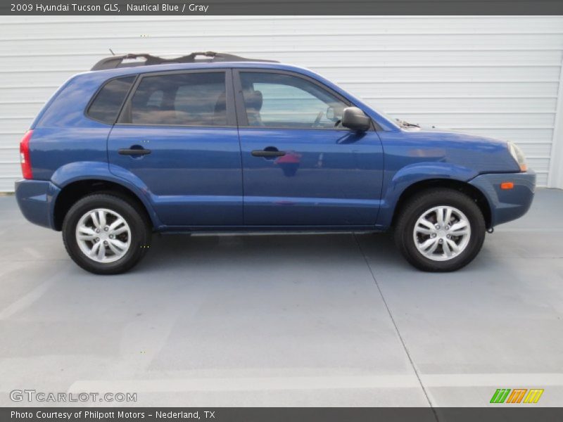 Nautical Blue / Gray 2009 Hyundai Tucson GLS