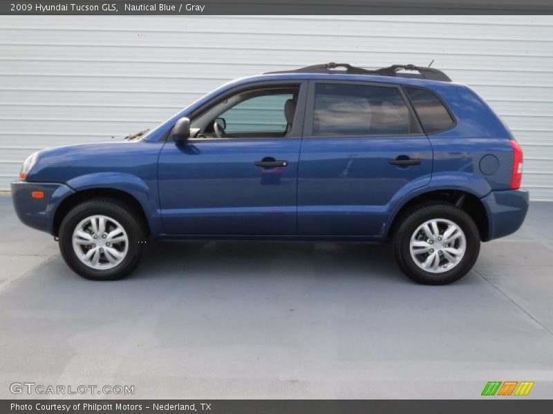 Nautical Blue / Gray 2009 Hyundai Tucson GLS