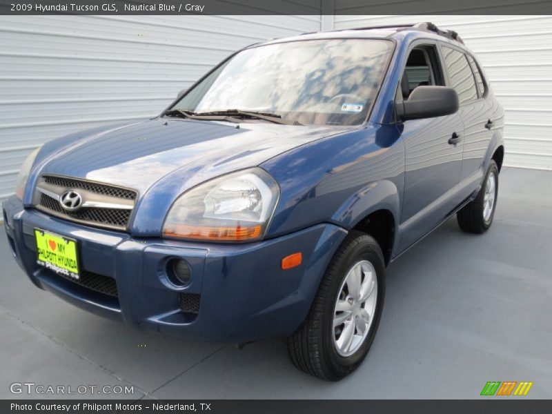Nautical Blue / Gray 2009 Hyundai Tucson GLS