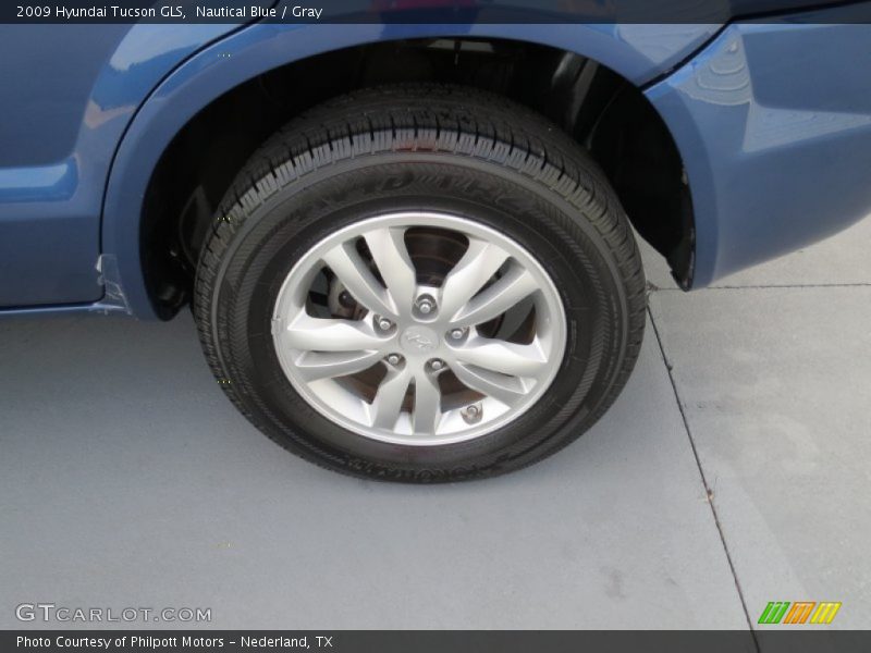Nautical Blue / Gray 2009 Hyundai Tucson GLS
