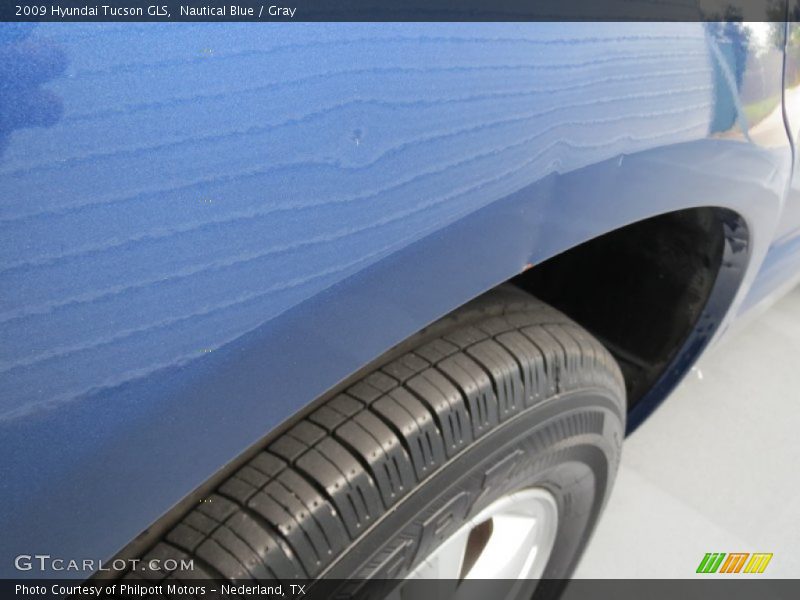 Nautical Blue / Gray 2009 Hyundai Tucson GLS