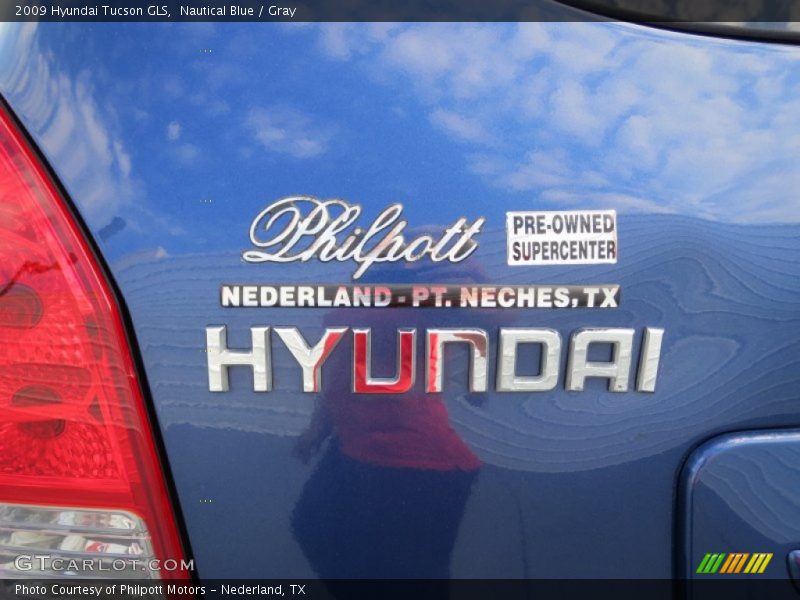 Nautical Blue / Gray 2009 Hyundai Tucson GLS