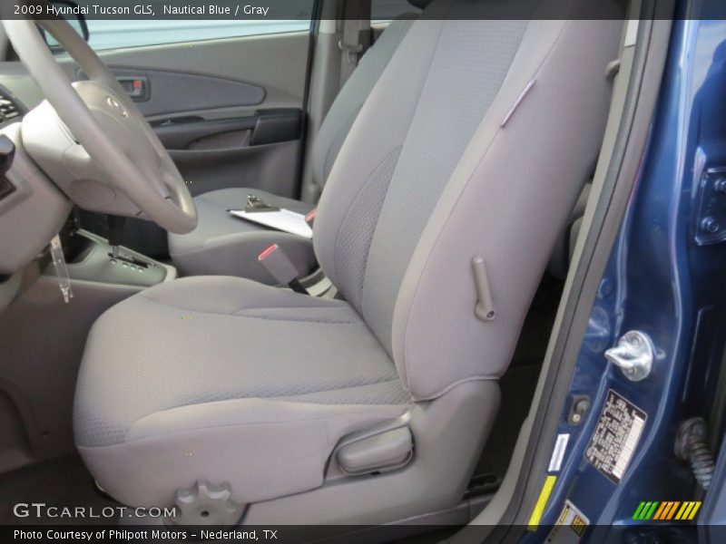 Nautical Blue / Gray 2009 Hyundai Tucson GLS