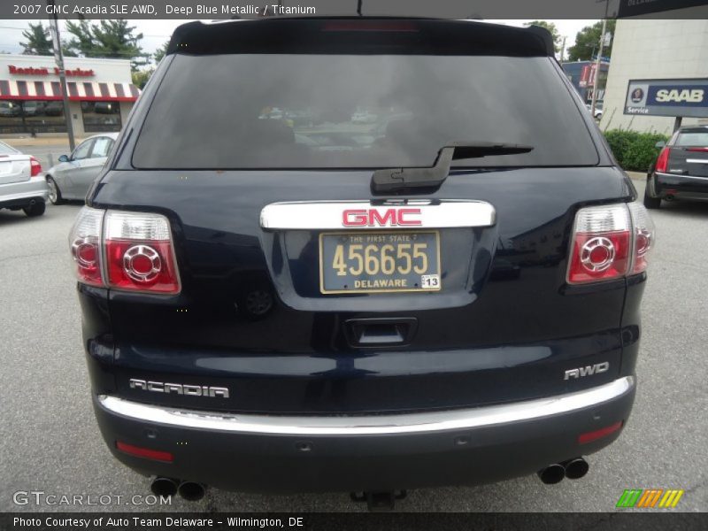 Deep Blue Metallic / Titanium 2007 GMC Acadia SLE AWD
