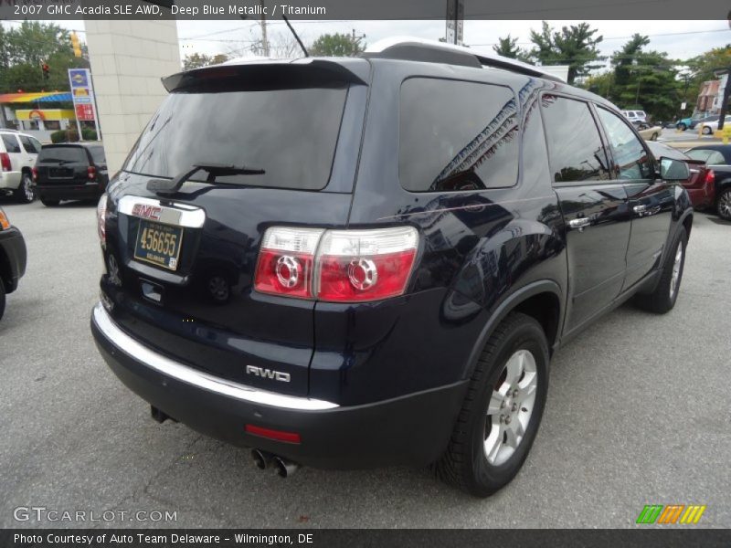 Deep Blue Metallic / Titanium 2007 GMC Acadia SLE AWD