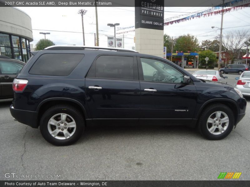 Deep Blue Metallic / Titanium 2007 GMC Acadia SLE AWD