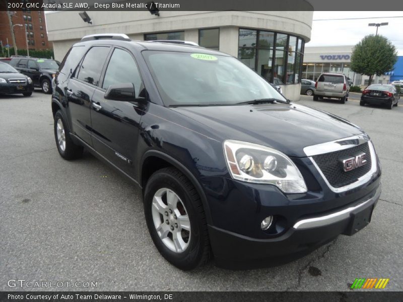 Deep Blue Metallic / Titanium 2007 GMC Acadia SLE AWD