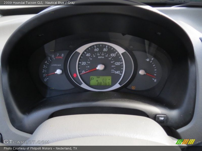 Nautical Blue / Gray 2009 Hyundai Tucson GLS
