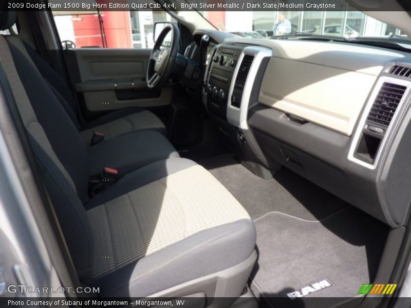 Bright Silver Metallic / Dark Slate/Medium Graystone 2009 Dodge Ram 1500 Big Horn Edition Quad Cab 4x4