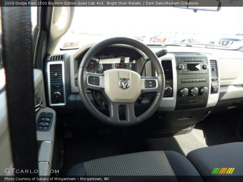 Bright Silver Metallic / Dark Slate/Medium Graystone 2009 Dodge Ram 1500 Big Horn Edition Quad Cab 4x4