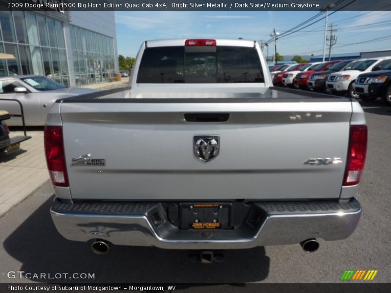 Bright Silver Metallic / Dark Slate/Medium Graystone 2009 Dodge Ram 1500 Big Horn Edition Quad Cab 4x4