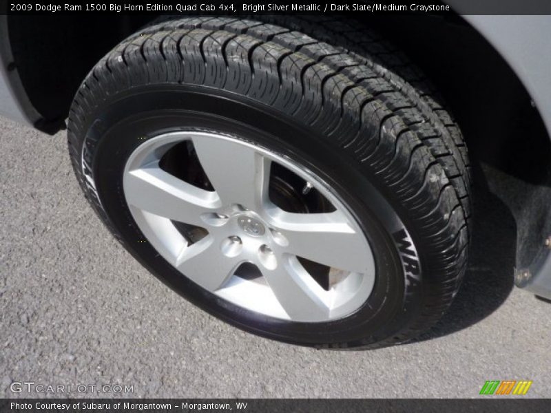 Bright Silver Metallic / Dark Slate/Medium Graystone 2009 Dodge Ram 1500 Big Horn Edition Quad Cab 4x4