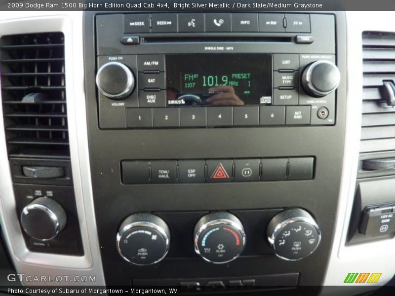 Bright Silver Metallic / Dark Slate/Medium Graystone 2009 Dodge Ram 1500 Big Horn Edition Quad Cab 4x4