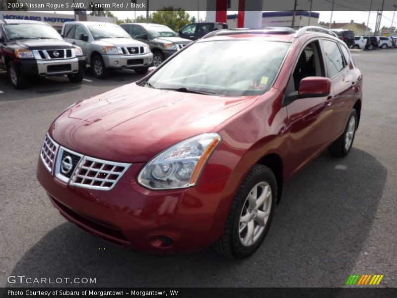 Venom Red / Black 2009 Nissan Rogue S AWD
