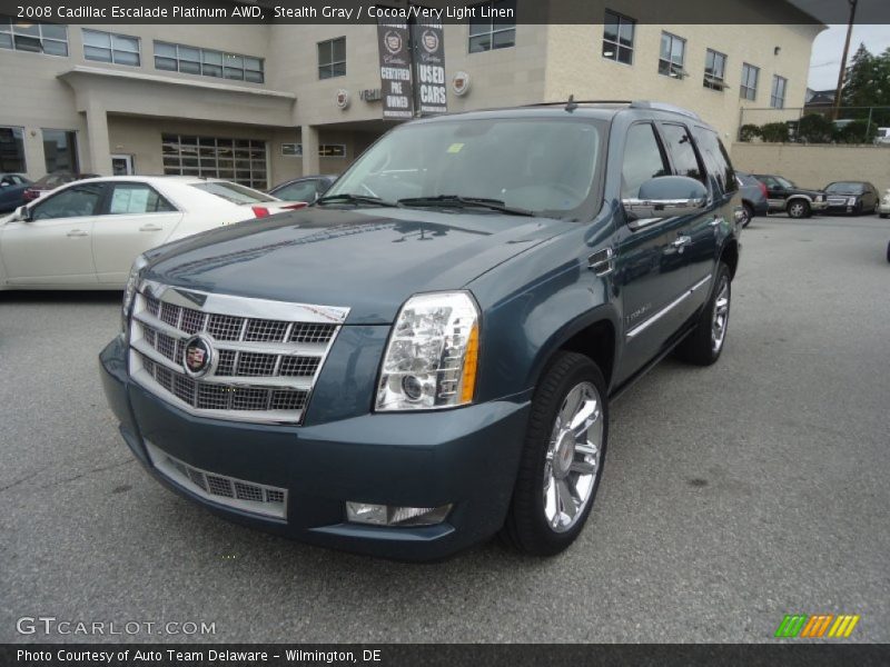 Stealth Gray / Cocoa/Very Light Linen 2008 Cadillac Escalade Platinum AWD